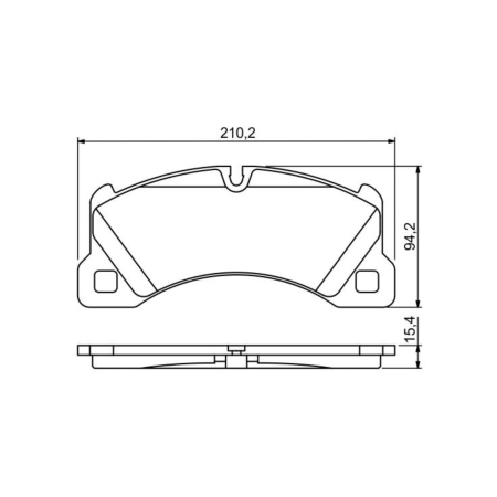 Колодки гальмівні дискові передні PORSCHE CAYENNE 2010- / VW TOUAREG 2010 (вир-во Bosch)